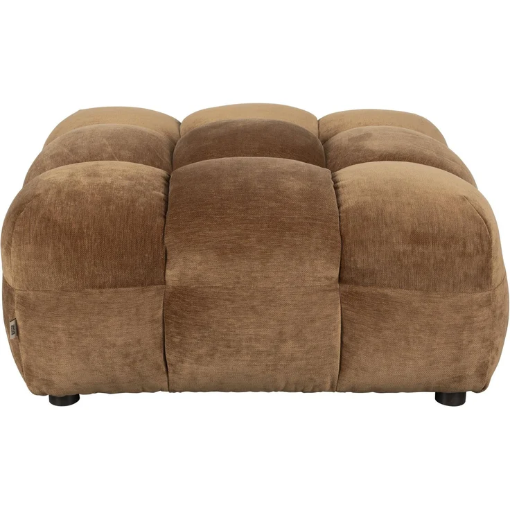 HACKMAN Hocker 100 x 100 cm Velours Cognac von DUTCHBONE – Bild 2