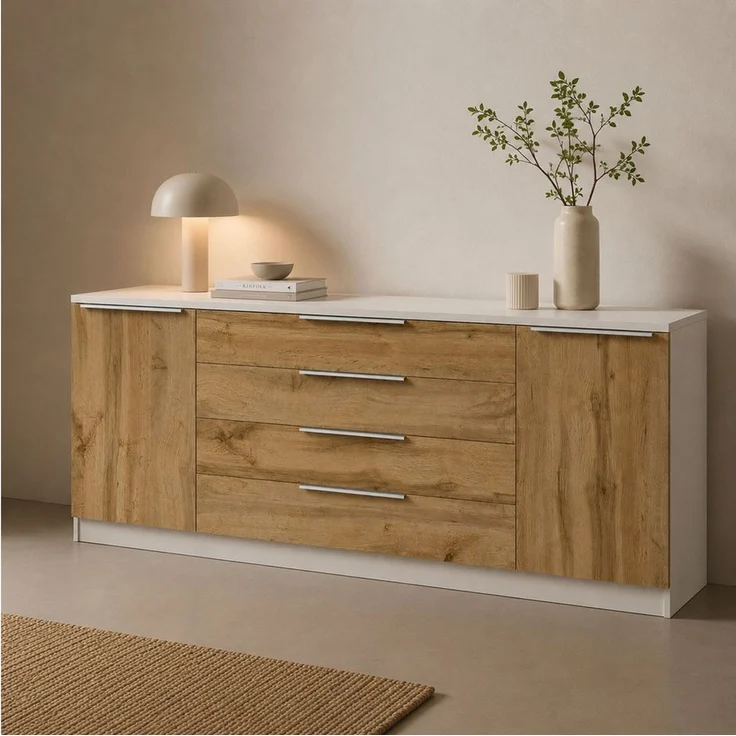 borchardt Möbel Kommode Oliva, Breite 200 cm, mit 4 Schubkästen – Bild 1