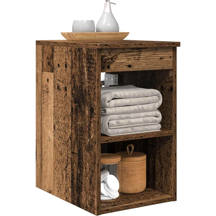 vidaXL Badezimmerschrank Altholz 30 x 41 x 50 cm Holzwerkstoff 890348 – Bild 3