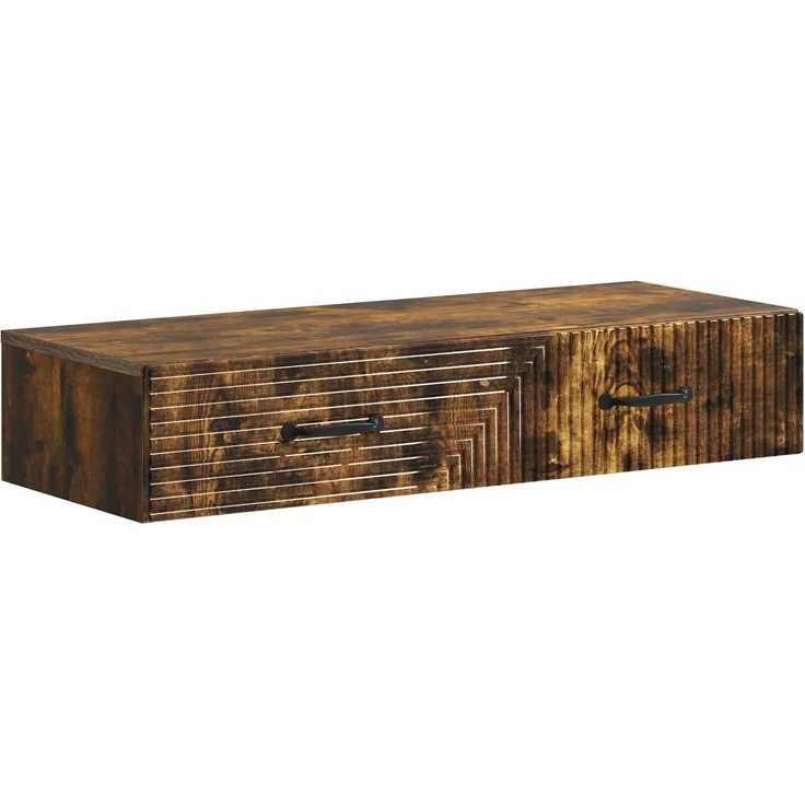 vidaXL Wandmontierter Beistelltisch Geräucherte Eiche Holzwerkstoff 898670 – Bild 2