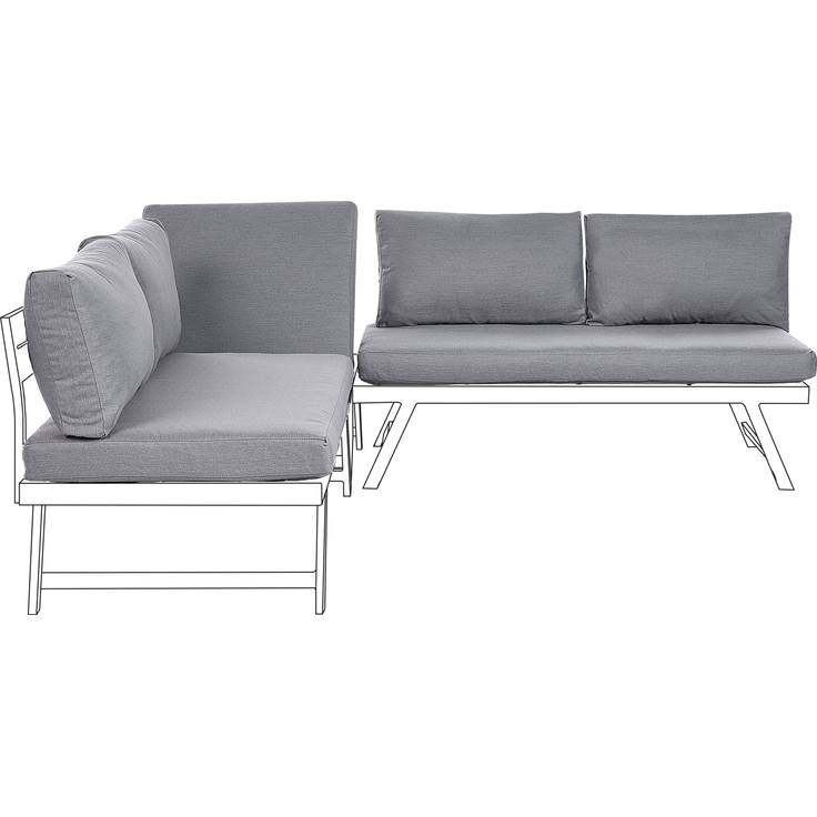 Outdoor Kissenbezug Set COCCORINO Dunkelgrau
