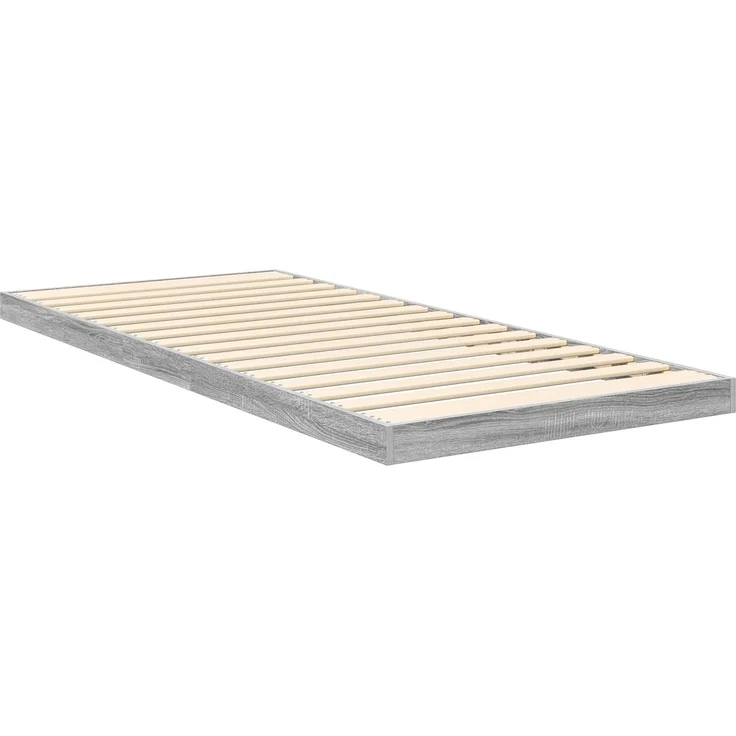 vidaXL Bodenbettrahmen, Holz Grau Sonoma, 71,5x190 cm – Bild 4