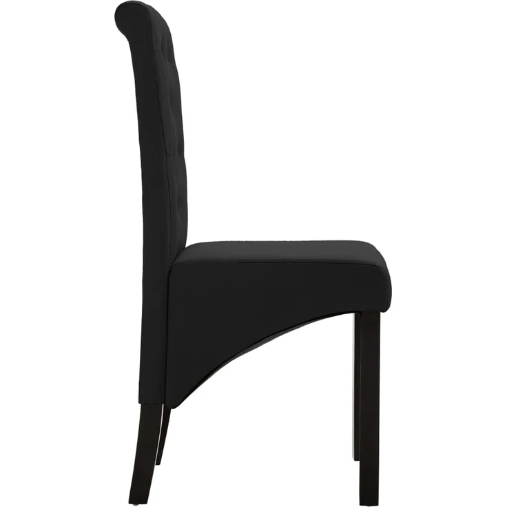 Esszimmerstühle VEDA 4er Set Schwarz Stoff | Polsterstühle Küchenstuhl Wohnzimmerstühle Essstühle bequem – Bild 5