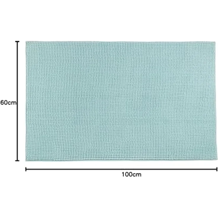 Gözze Anti-Rutsch-Badematte, Superweich aus 100% Mikrofaser, 60 x 100 cm, mintgrün, pflegeleicht und rutschhemmend – Bild 2