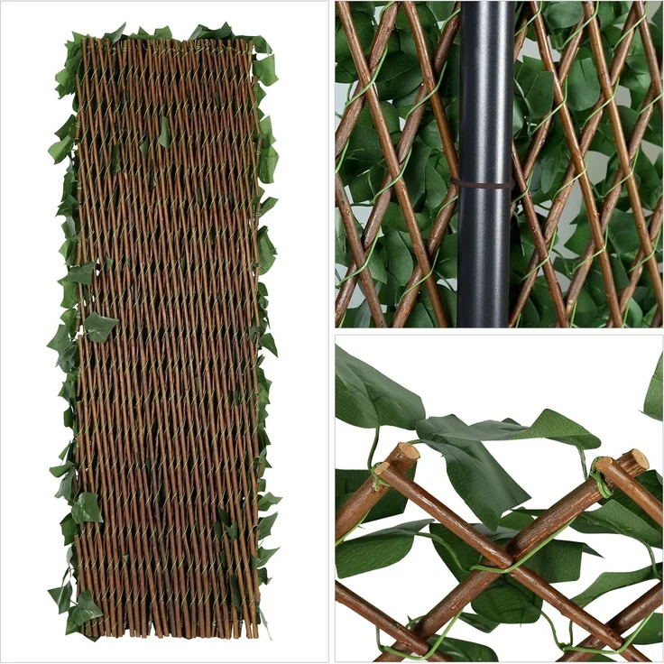 Sekey PVC Sichtschutzmatte 90x500cm Doppelte Verstärkung Innen, Balkon Sichtschutz mit Kabelbindern, Sichtschutzzaun Windschutz Wasserdicht ohne Bohren für Balkon Garten, Anthrazit – Bild 4