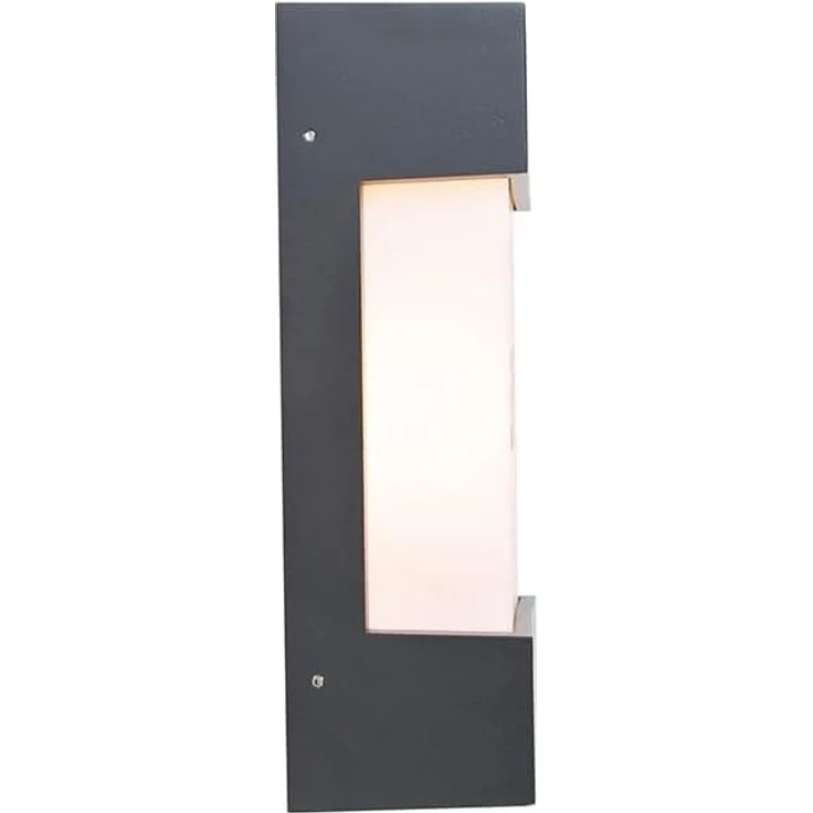 Qazqa Außen-Wandleuchte Tide, ohne Leuchtmittel, E27, Dunkelgrau, Modern, Aluminium, 1-flammig – Bild 4