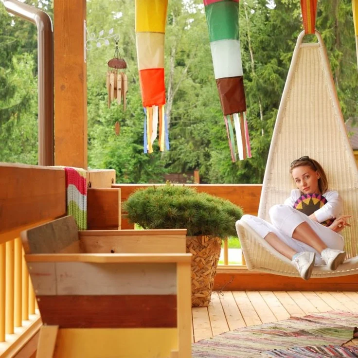 Relaxdays Blumenampelhalterung mit Blättern – Bild 3
