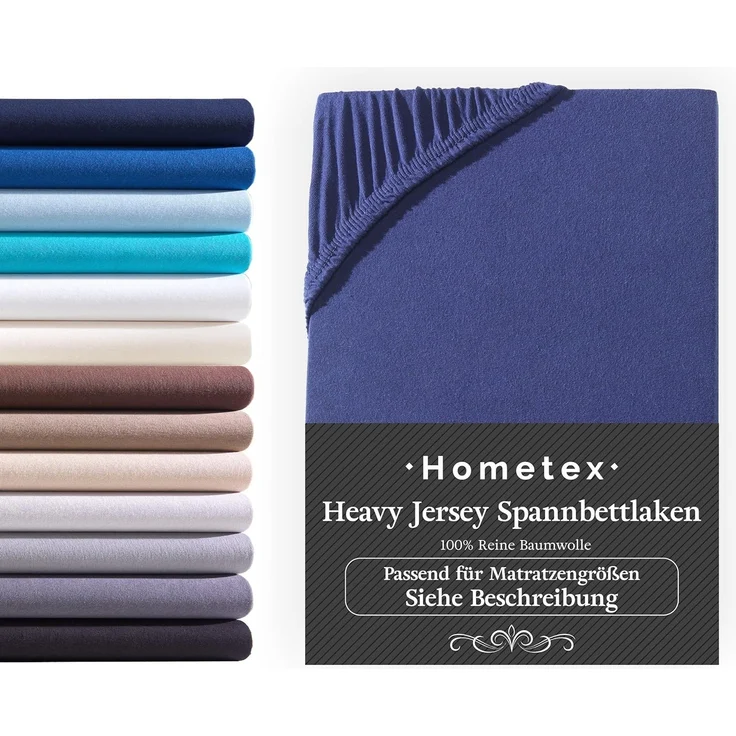 Hometex Premium Textiles Spannbettlaken Boxspringbett Spannbettlaken für hohe Matratzen, Jersey, Gummizug: rundum, Premium Qualität 160 g/m² feinster Baumwolle