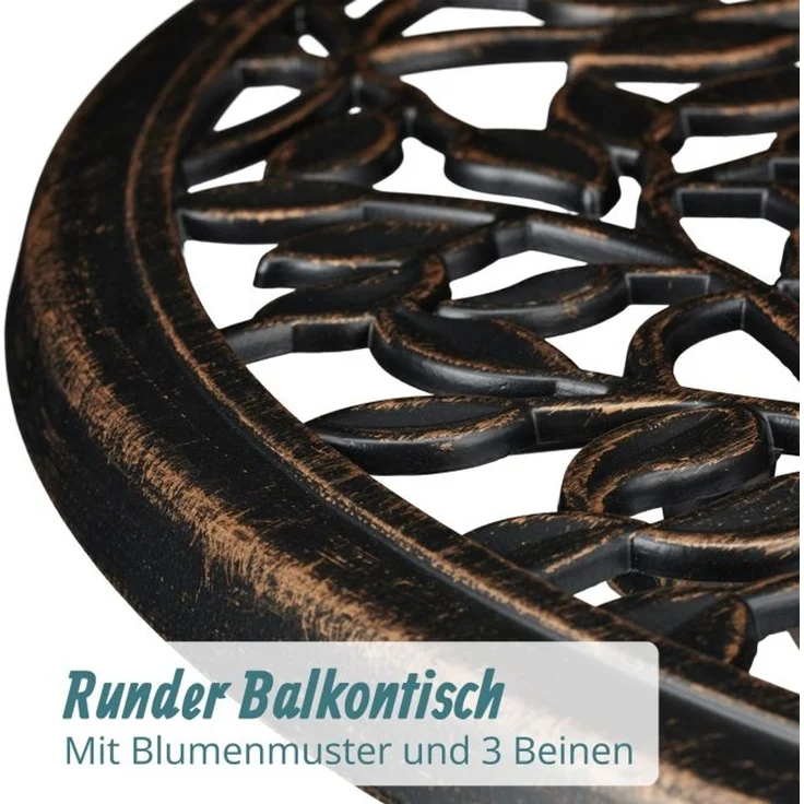 Relaxdays Balkonmöbel Set im antiken Design – Bild 8