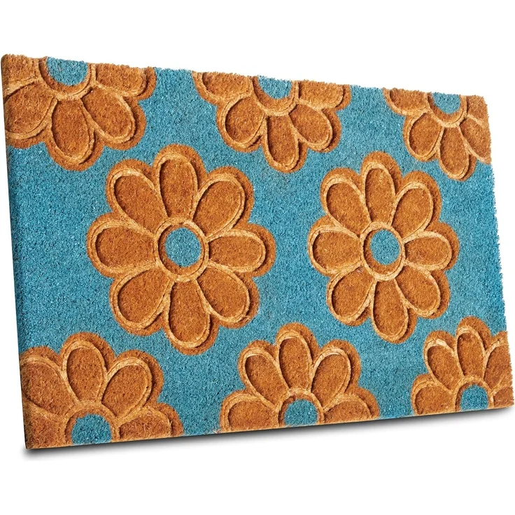 HANSE Home Fußmatte Mix Mats Kokos Flowers, Türmatte, rechteckig, Höhe: 15 mm, Strapazierfähig, pflegeleicht, robust, wetterfest, UV-beständig