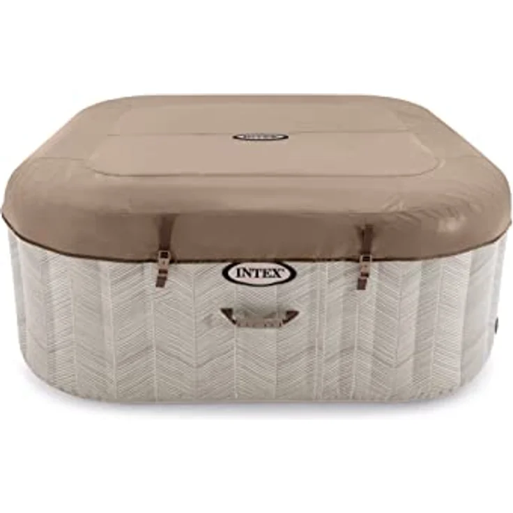 INTEX Quadratisches aufblasbares Spa Chevron Blasen - 4-Sitzer mit 140 Luftblasendüsen, 795L Kapazität, WLAN-Display und Chlorinator – Bild 8