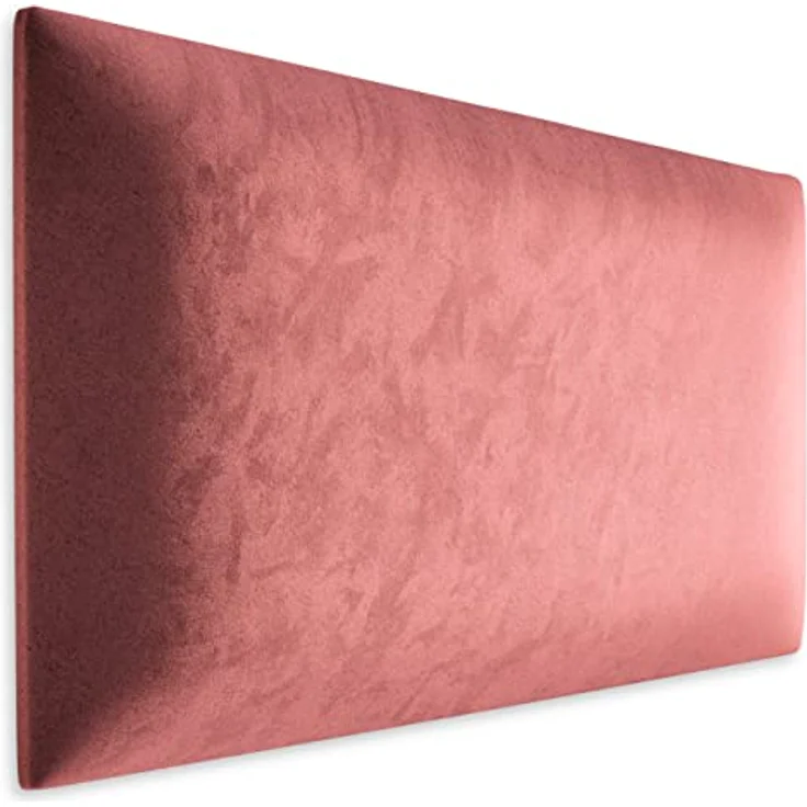 Muralo Samt Wandkissen Stoff Polsterpaneel Schlafzimmer Wohnzimmer Bett Wandpolster Bettkopfteil Lendekissen Modern Luxus Gepolstert Polster Paneel (Altrosa, 50x40 cm) – Bild 2