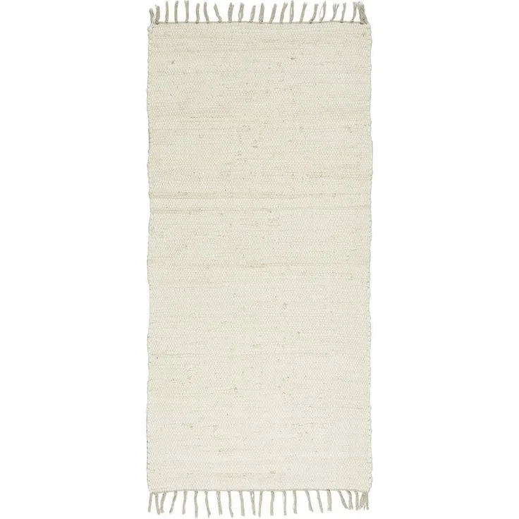 Teppich Läufer Wohnraum 60x120cm Baumwolle Creme Ib Laursen 65014-01