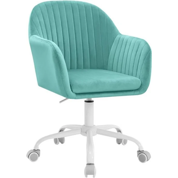 Woltu Schreibtischstuhl, Homeoffice Stuhl mit Rollen, Schminkstuhl höhenverstellbar – Bild 4