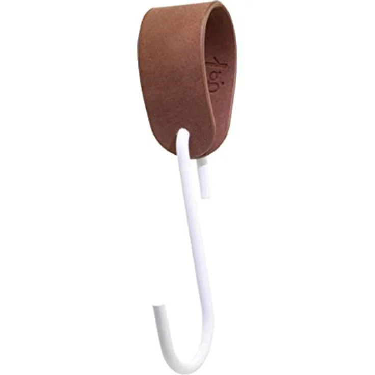 Natural Goods Berlin Garderobenhaken Schlaufe (6 St), Veganes PU Kunstleder Handtuch- Manetlhalter Kleideraufhänger S-Haken – Bild 11