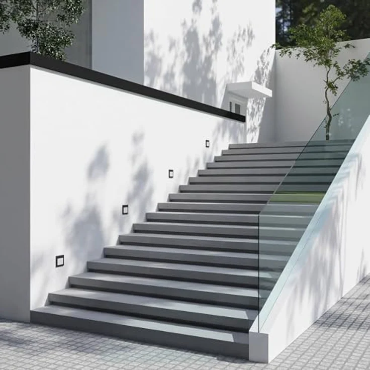 Arcchio Zamo LED Wandleuchte außen, Modern in Schwarz, 1-flammig, Aluminium, IP65, energiesparend für Terrasse, Balkon und Außenbereich – Bild 4