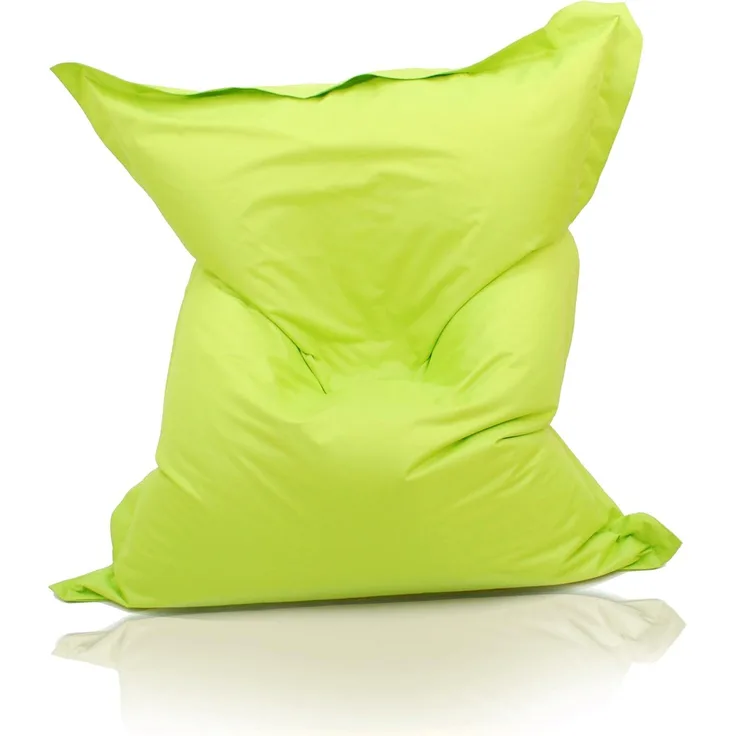Kinzler S-10137/27 XXL Riesensitzsack, 140x180 cm, neue Styroporkügelchen, Sitzsack Outdoor Indoor, in vielen verschiedenen Farben, mit Innensack, apfelgrün
