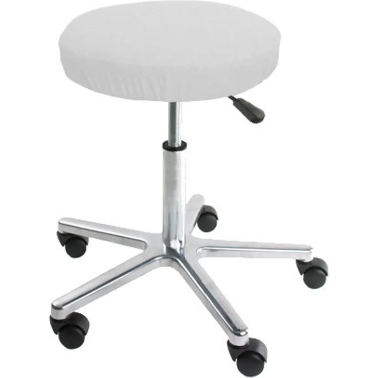 DUKAL Kissenbezüge Hockerbezug rund, Frottee-Stretch, 2 Größen, (1 Stück), Ø 35-40 cm, mit Spannumrandung, Made in Germany – Bild 1