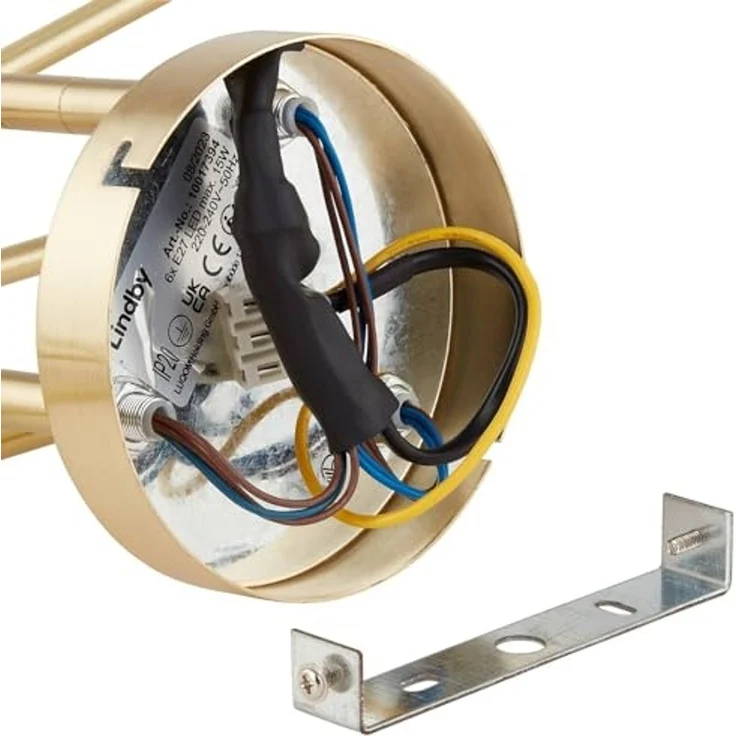 Lindby Deckenleuchten Aloria, Metall, Gold / Messing IP20, 6x15 W LED – Bild 7