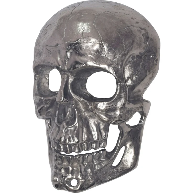 FineBuy Wanddeko Totenkopf Aluminium 41 cm Schädel Groß, Design Wanddekoration Metall Deko Alu Modern, Wohndeko Skull, Wandskulptur Dekoration Wohnaccessoire – Bild 5