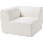 Sofa-Modul Hurvas Eckelement Bouclé Cremeweiß [en. casa]