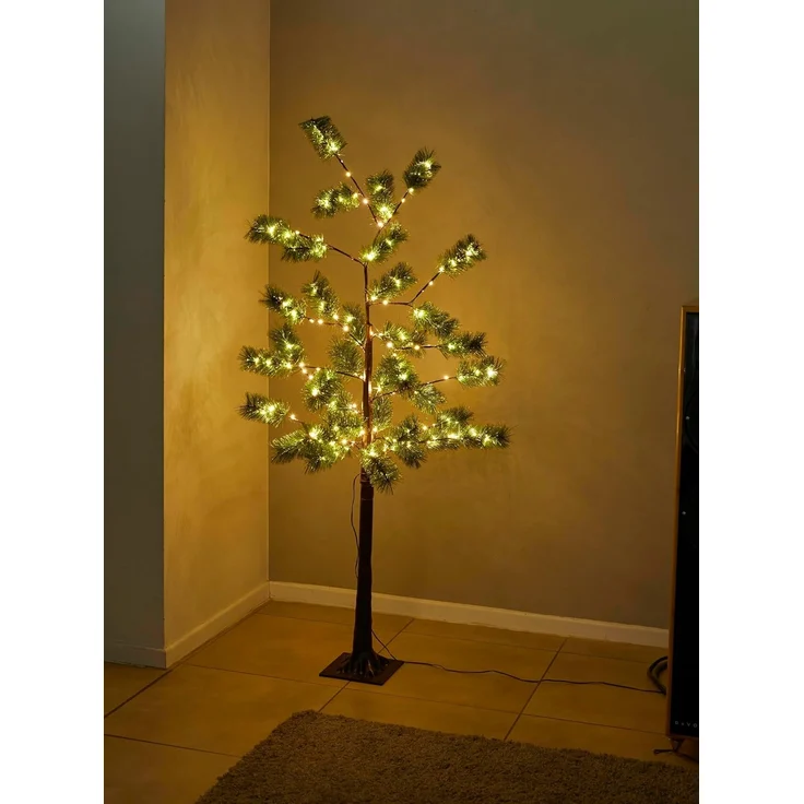 Northpoint LED Baum Tannenbaum Nadelbaum Braun 3,6W 150 LEDs 150cm hoch – Bild 4