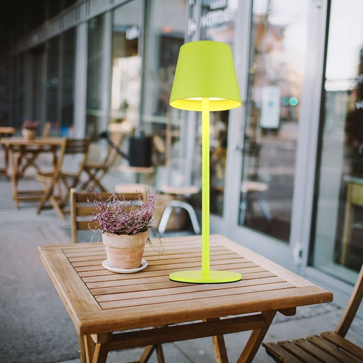 LED Tischleuchte, grün, Akku, CCT, Touchdimmer, Flaschenaufsatz – Bild 2