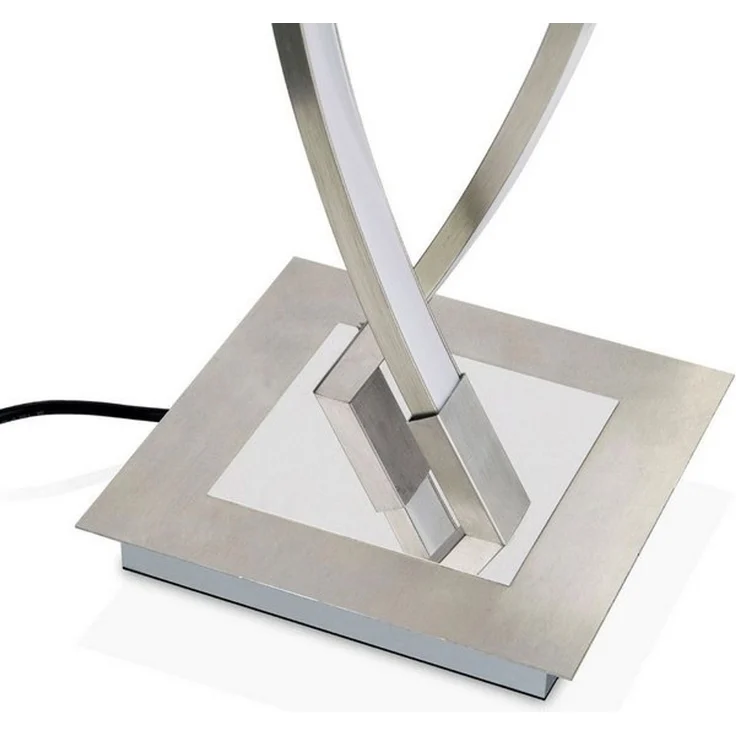 TRANGO LED Tischleuchte, Dimmfunktion, 2019-02XXL Modern Stufenlos dimmbar LED Schreibtischlampe *TWINLIGHT* in Nickel matt, Zwilling LED Lichtleiste, Tischlampe, Nachttisch Lampe, inkl. je 2x 6 Watt LED Modul 3000K warmweiß – Bild 4