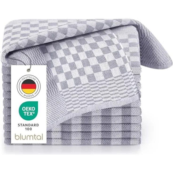 Blumtal Geschirrtuch Premium Geschirrhandtücher in 50 x 70 cm, (Set, 10-tlg, 5, 10 oder 20 Geschirrtücher), 100% Baumwolle, Oeko-TEX® Zertifiziert – Bild 2