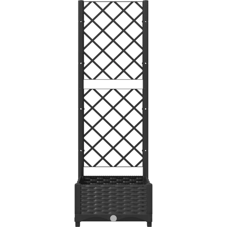 vidaXL Garten-Pflanzgefäß mit Spalier Schwarz 40 x 40 x 121,5 cm PP 318268 – Bild 3