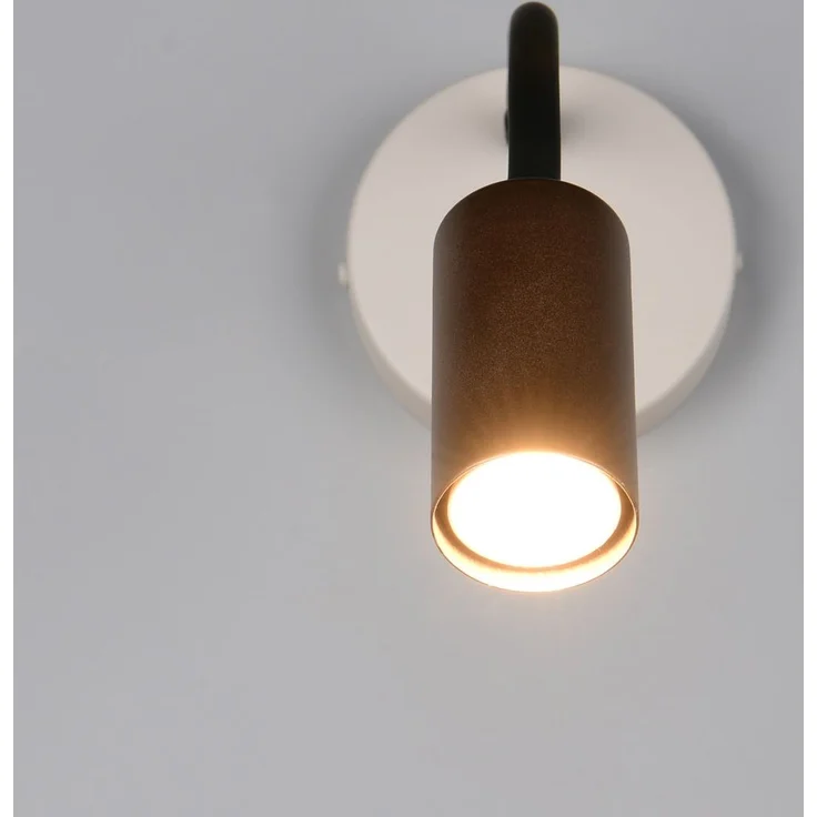 Schwanenhals Leselampe TARYN Coffee / Grau mit Schalter, Breite 10cm – Bild 7
