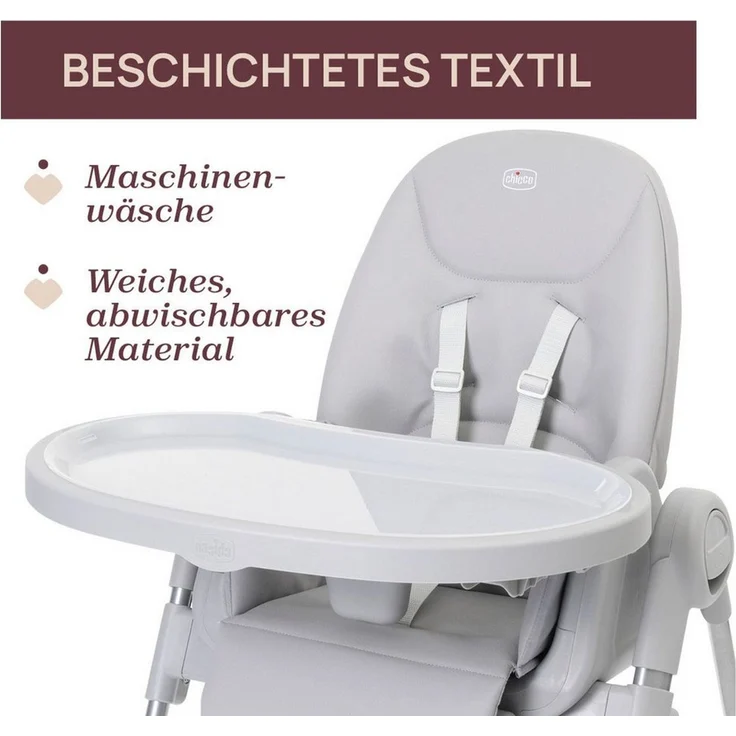 Chicco Polly Armonia Hochstuhl - Steel Grau – Bild 3