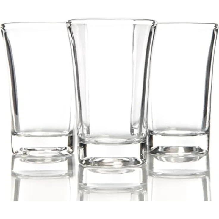 BigDean 12er Set Schnapsgläser 4cl spülmaschinenfest lebensmittelecht - robuste Shotgläser aus Glas - standfest gegen Umkippen - Shot Gläser für Wodka, Ouzo, Sambuca, Tequila – Bild 10