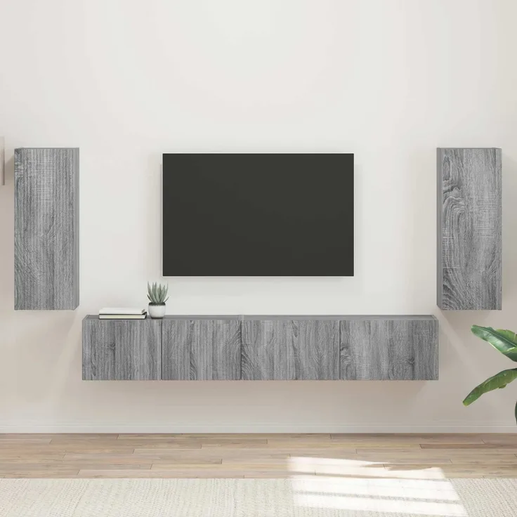 vidaXL TV-Schrankset 4 pcs Graues Sonoma Holzwerkstoff 3409165