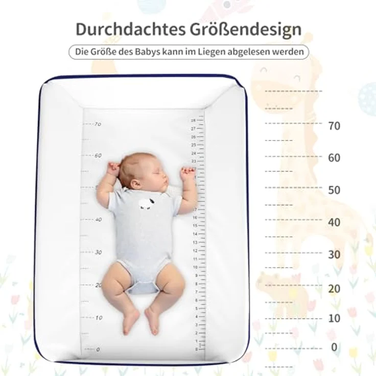 Wickelstation für Baby, Wickeltisch, faltbar, tragbar, Wickeltisch, faltbar, tragbar, mit Aufbewahrungskorb, maximale Belastung von 25 kg,86 x 62 x 96 cm (Grau) – Bild 3