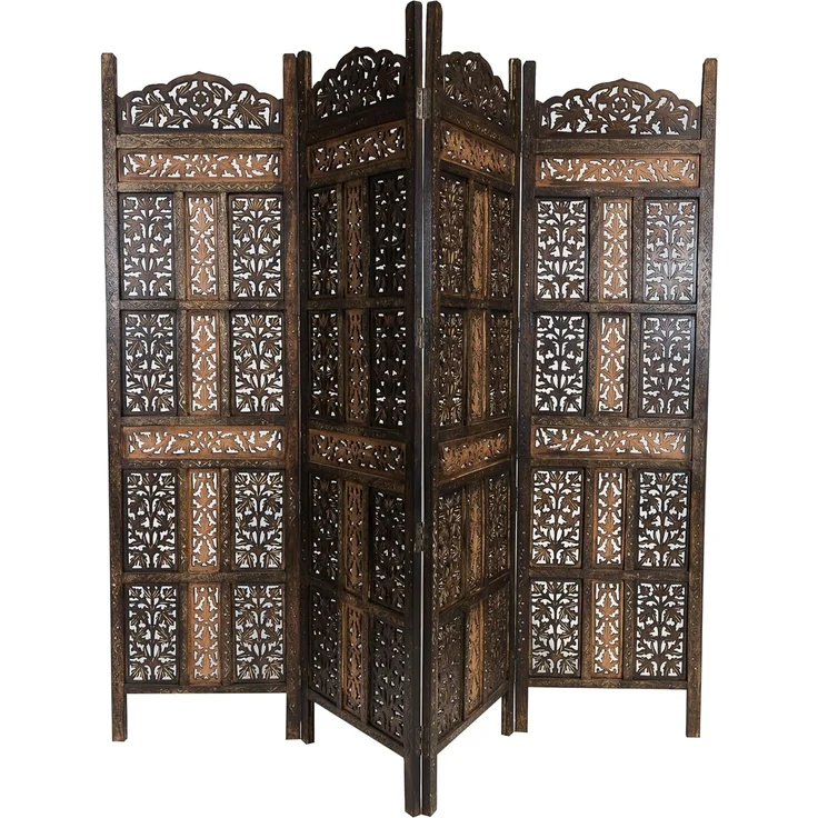 Marrakesch Orient & Mediterran Interior Paravent Orientalischer Paravent Krishna 180cm, Raumteiler, Sichtschutz, Handarbeit – Bild 1