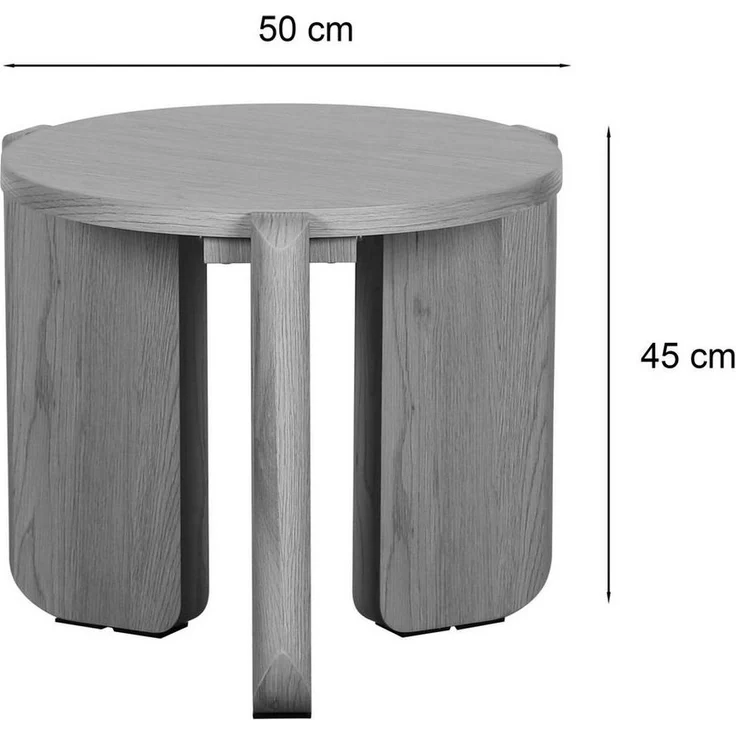 Selsey 'Preffines S' Couchtisch, Ø 50 cm, Nussbaumoptik – Bild 2