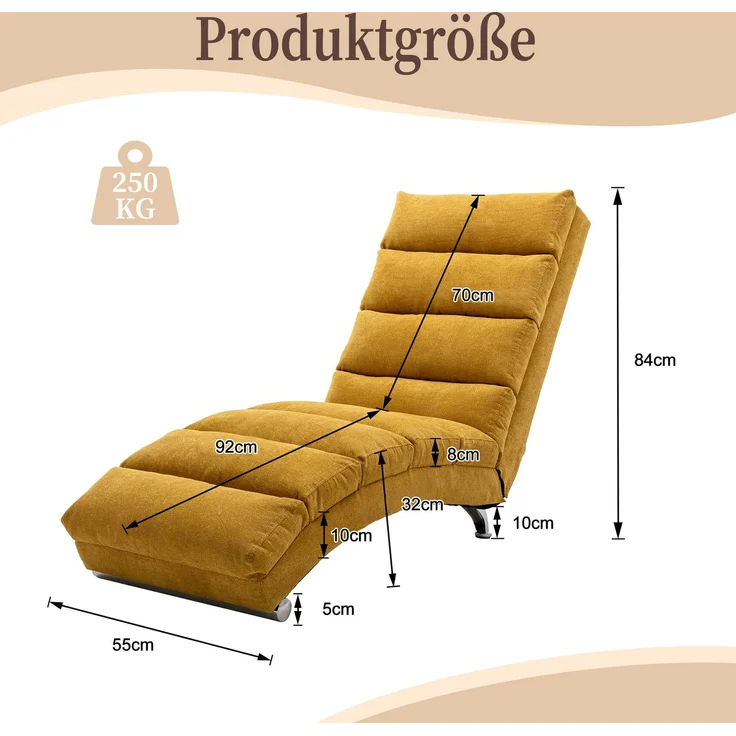 LVHOM Relaxsessel Sackleinen Massage-Liege INDOOR PREMIUM, Ergonomische Fernbedienungs-Steuerung, 5 sanfte Massageprogramme, Elektrischer Massagesessel – Bild 7