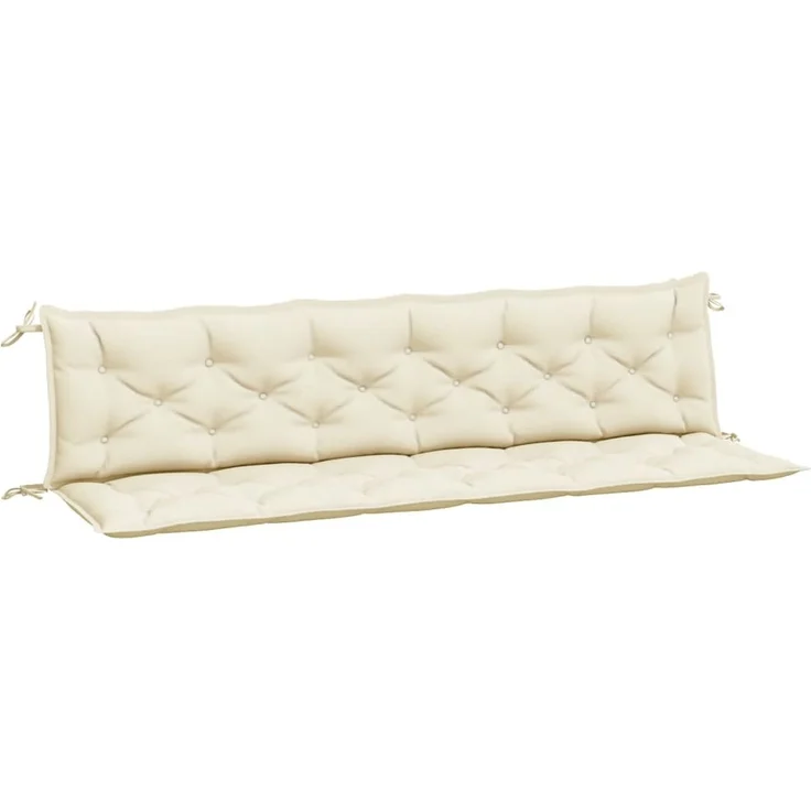 vidaXL Gartenbank-Auflagen 2 Stk. Cremeweiß 200x50x7 cm Oxford-Gewebe 361737 – Bild 1