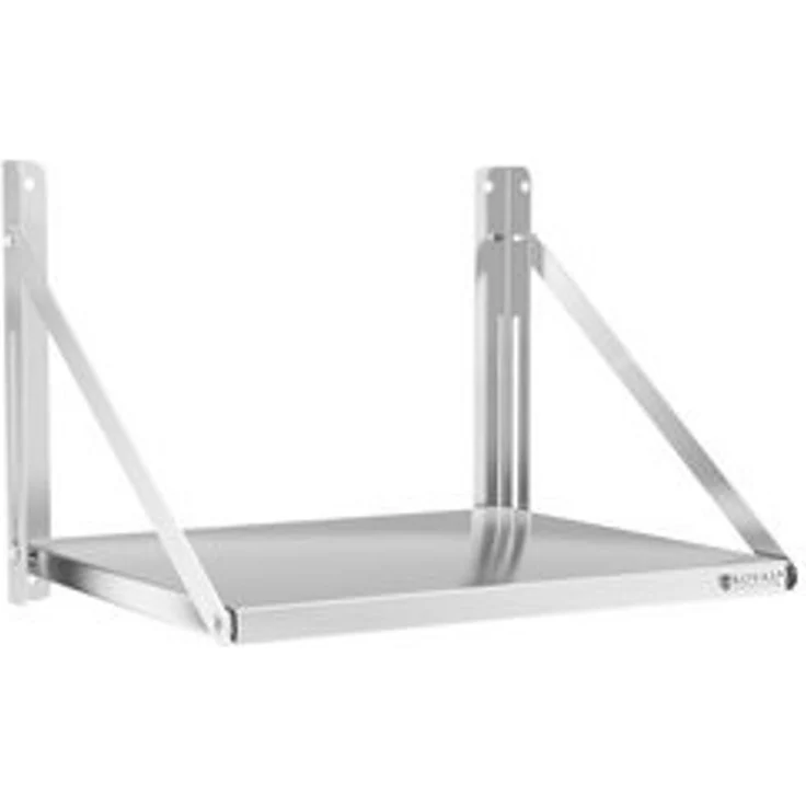 Royal Catering Hängeregal Wandbord klappbar 40 kg Wandregal 60 x 45 cm Edelstahl Küchenregal – Bild 6