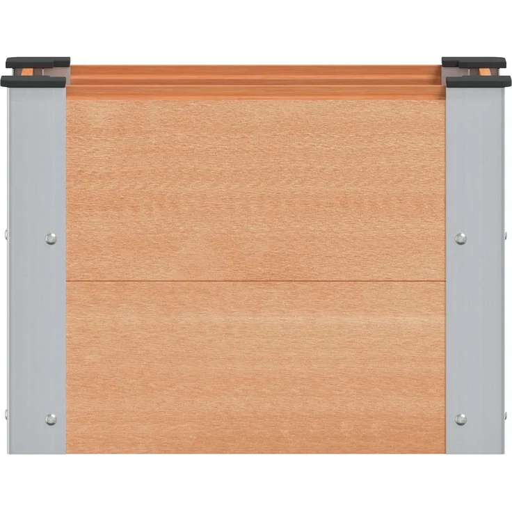 vidaXL Hochbeet Braun 50 x 30 x 36 cm WPC und Aluminium 42039024 – Bild 3