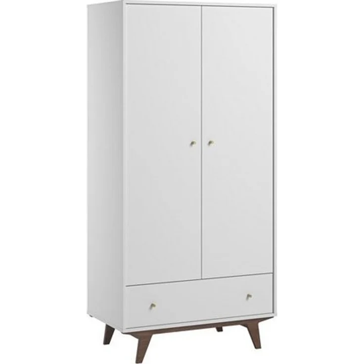 QMM TraumMöbel Babyzimmer-Komplettset Maddy, (Set, 4-tlg, Kleiderschrank 2-türig, Bett 70x140, Kommode, Wickelansatz) – Bild 3