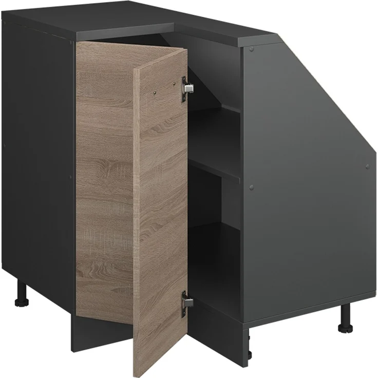 Eck-Küchenschrank für Dachschrägen R-Line Sonoma 75.6 cm mit 1 Tür Vicco – Bild 3