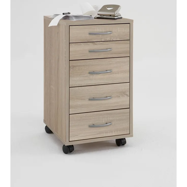 Container >FREDDY< in Eiche Dekor - 33x63,5x38cm (BxHxT)