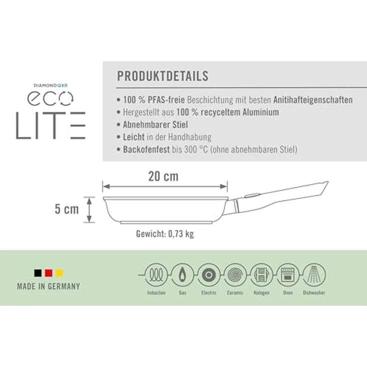 Woll Bratpfanne EcoLite Ind. 20cm – Bild 7