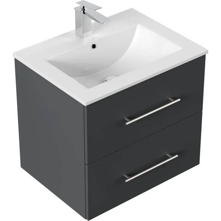 Badmöbel Firenze 60 SoftClose grafit : Grafit – Bild 1