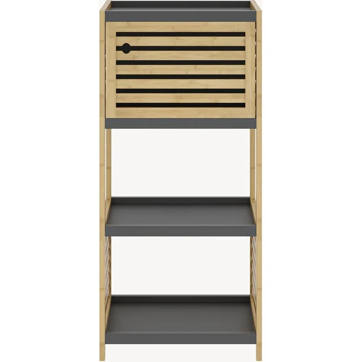Badregal Kydesby 83x39x30 cm Bambus Natur/Grau [en. casa] – Bild 7