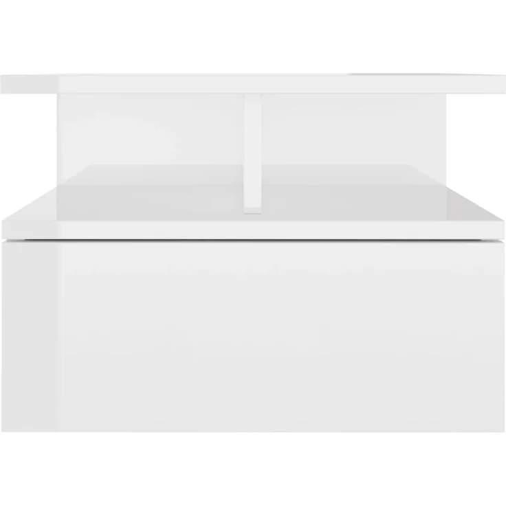 vidaXL Hängende Nachttische 2 Stk. Hochglanz-Weiß 40x31x27 cm 800418 – Bild 4