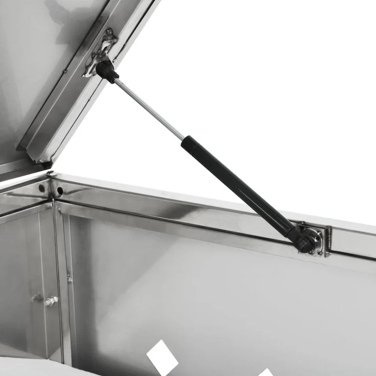 vidaXL Mülltonnenbox für 3 Tonnen 240 L Edelstahl 145381 – Bild 7