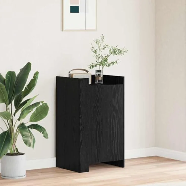 vidaXL Sideboard Schwarz Eichen-Optik 45 x 35 x 75 cm 869176 – Bild 2